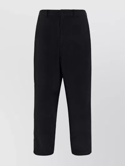 Prada Trousers With Belt Loops And Front Pleats In Blue