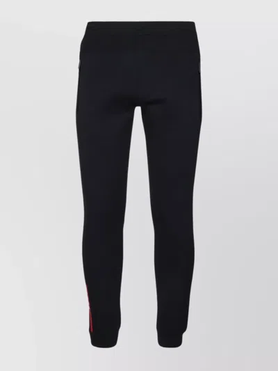 Prada Trousers With Cuffed Hem And Elastic Waistband In Black