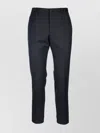 Prada Trousers With Front Crease And Belt Loops In Black