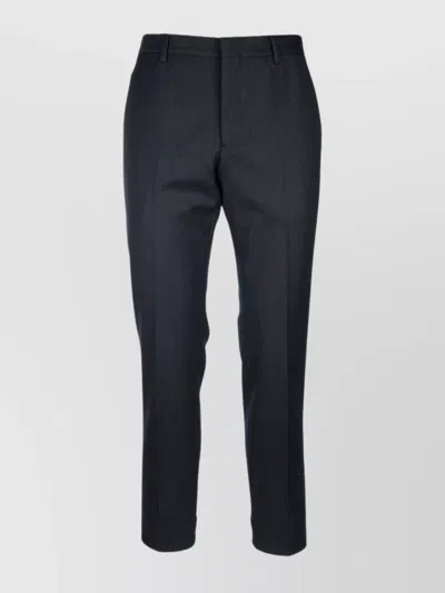 Prada Trousers With Front Crease And Belt Loops In Black