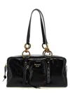 Prada Leather Handbag With Double Handles And Front Pocket