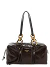 Prada Medium Shiny Leather Shoulder Bag