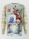 Prada Floral And Ship-print Shirt In Multi