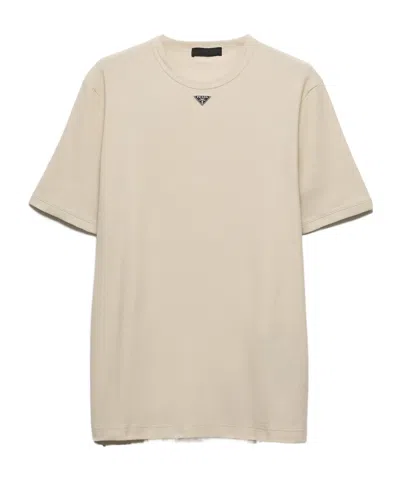 Prada T-shirt En Coton In Brown