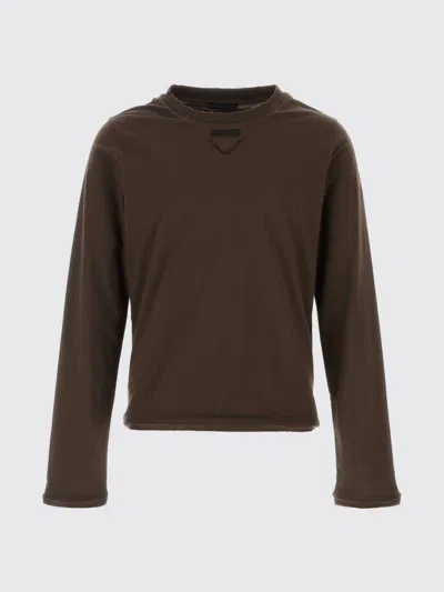 Prada T-shirt Men  In Brown