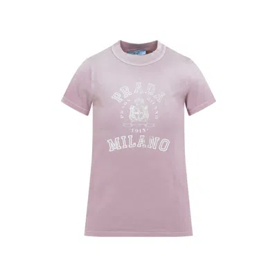 Prada Cotton T-shirt Women In Multicolor