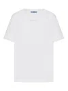 Prada Women White Wire T-shirt, S Luxury T-shirts For Women Darveys In White