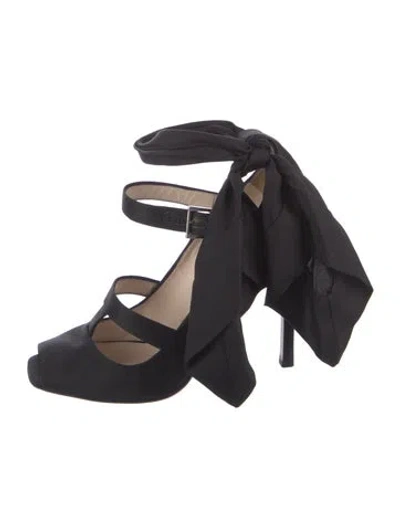 Pre-owned Prada T-strap Pumps In Black