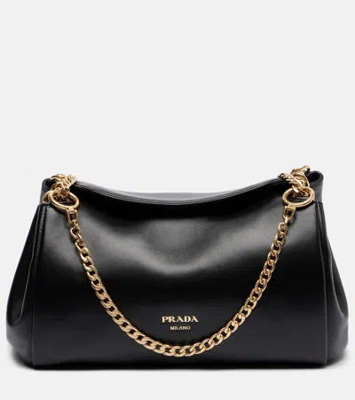 PRADA TUMULTE LEATHER SHOULDER BAG