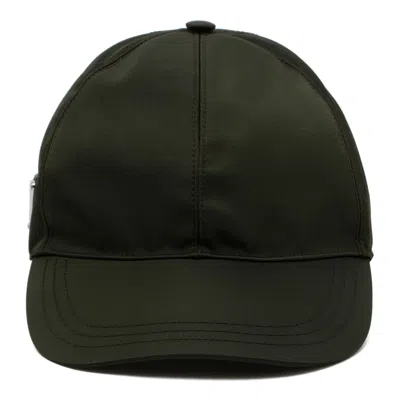 Prada Tundra Recycled Polyamide Hats In Green