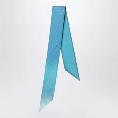 Prada Turquoise Ribbon In Silk Twill Women In Blue