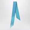 Prada Turquoise Ribbon In Silk Twill Women In Blue