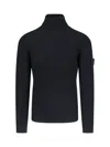 Prada High-neck Ribbed Wool Sweater In Black  