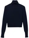 Prada Turtleneck Cashmere Sweater In Blue