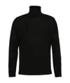 Prada Turtleneck Knitted Pullover In Black