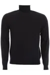 Prada Turtleneck Knitted Pullover In Blu