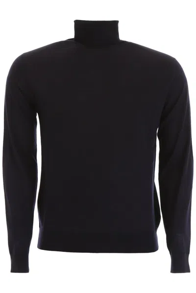 Prada Turtleneck Knitted Pullover In Black
