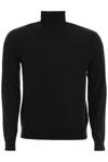 Prada Turtleneck Knitted Pullover In Nero