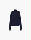 Prada Superfine Cashmere Turtleneck Sweater In Blue