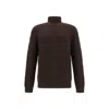 Prada Brown Cashmere Blend Turtleneck Sweater
