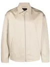 Prada Mens Neutral Brand-patch Regular-fit Cotton Jacket In Neutrals