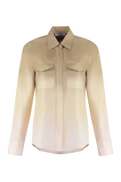 Prada Multicolor Twill Shirt In Animal Print