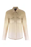 Prada Ombre Silk Shirt In Corda