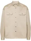 Prada Twill-weave Overshirt In Beige