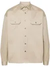 Prada Twill-weave Overshirt In Natural