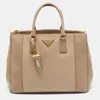 Prada Galleria Saffiano Tote Bag In Beige