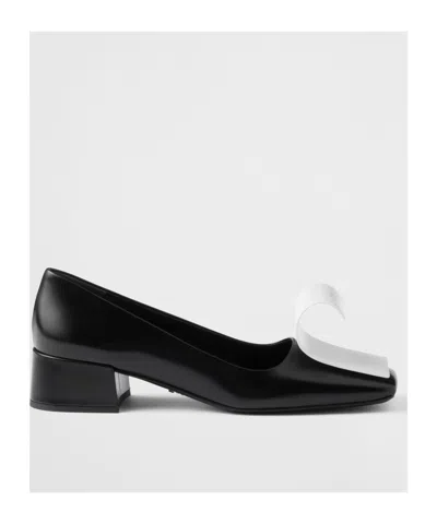 PRADA PRADA TWO-TONED SQUARE-TOE PUMPS