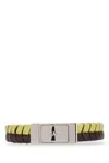 Prada Two-tone Leather Bracelet