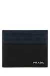 Prada Dual-tone Leather Card Holder