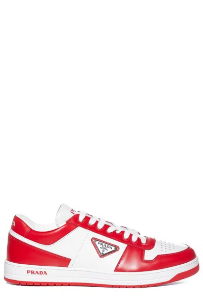 Prada Two-tone Leather Downtown Sneakers