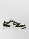 Prada Leather Sneakers Downtown Two-tone In Multi