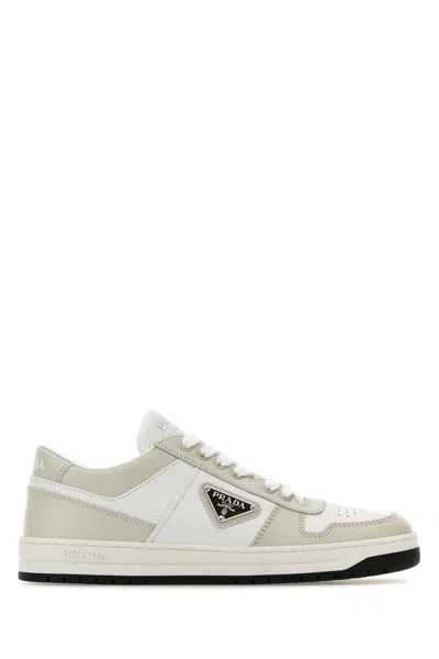 Prada Two-tone Leather Downtown Sneakers