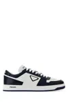 Prada Leather Sneakers With Rubber Sole And Contrast Panels In White