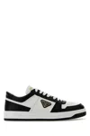 Prada Two-tone Leather Downtown Sneakers In Multi