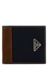 Prada Two Tone Logo Wallet In Multicolor