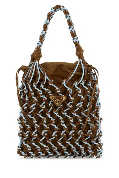 Prada Two-tone Mesh Handbag In Multi
