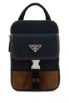 PRADA PRADA TWO-TONE NYLON AND SUEDE PHONE CASE