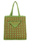 Prada Two-tone Raffia Shopping Bag In Multi