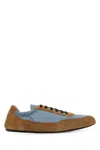 Prada Two-tone Re-nylon And Suede Collapse Sneakers In Brown