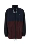 Prada Two-tone Windbreaker High Collar In Multi