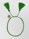 Prada Two-tone Suede And Fabric Bracelet