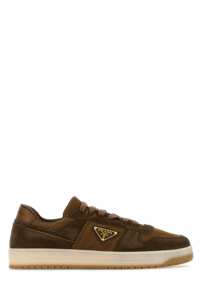 Prada Sneakers In Mahogany+corinth