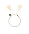 Prada Women's Two-tone Suede And Fabric Bracelet | 1ib6572hiv Color F0k74 In Yellow