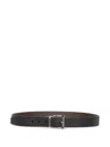 Prada Two-toned Saffiano Leather Reversibile Belt In Brown