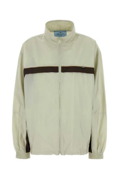 Prada Two-panel Re-nylon Windbreaker Jacket In Multicoloured