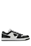 Prada Men's Downtown White/black Leather Trainer Sneaker | Size 10 | 2ee364d0013lkg